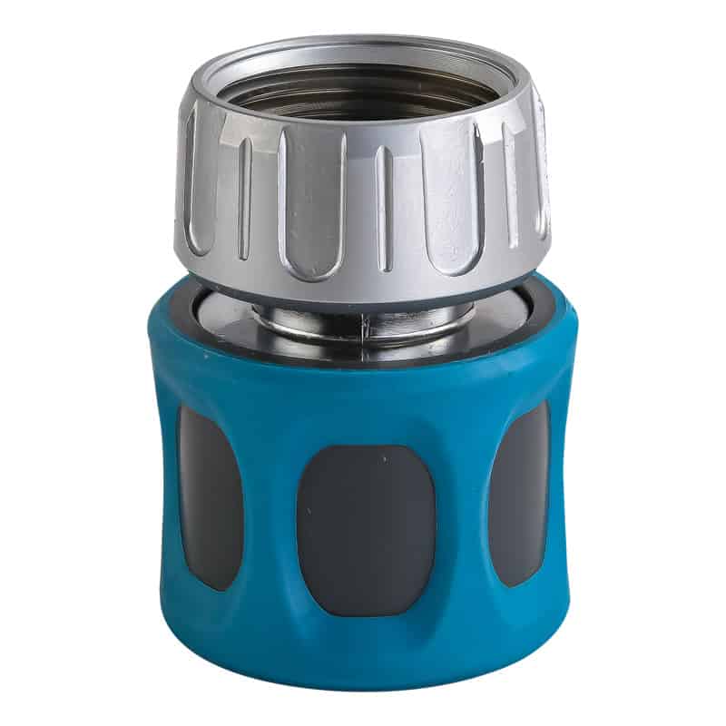 3/4” Female End Metal Quick Connector With TPR Grip With Water Stop