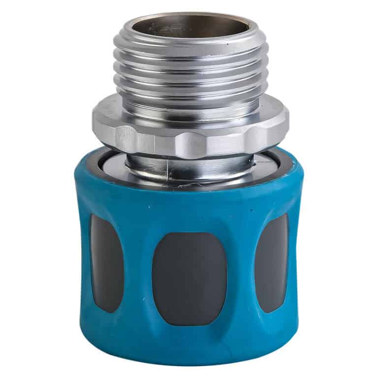 3/4” Male End Metal Quick Connector With TPR Grip