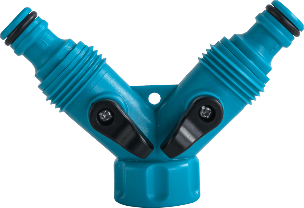 3/4” Plastic 2-Way Snap-In Coupling With Shut-Off Valve