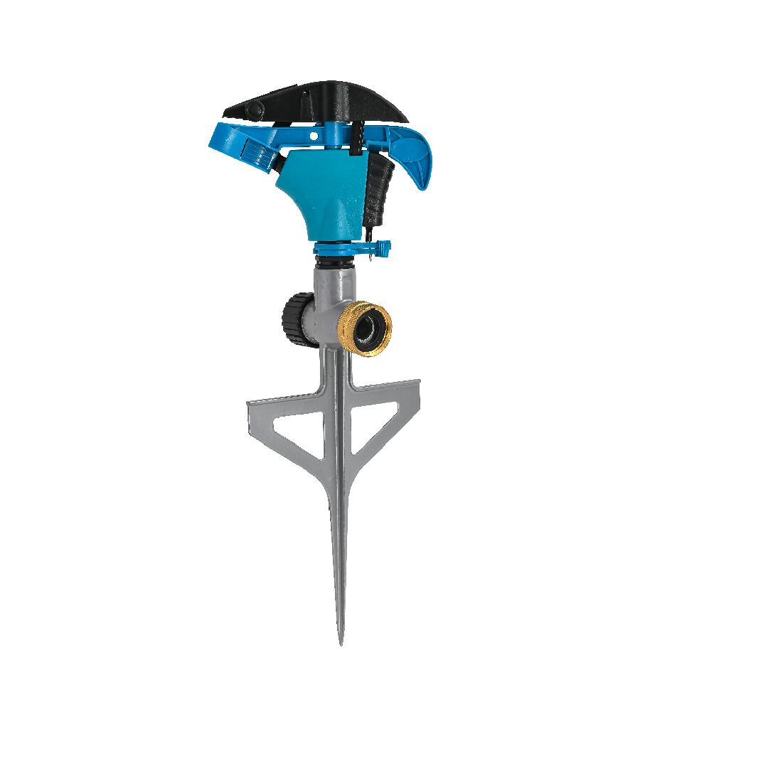 Plastic Pulsating Sprinkler With 2-Way Zinc Step Spike #GS-9770